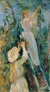 チェリーピッカー（キャンバスに油彩） 作： Berthe Morisot