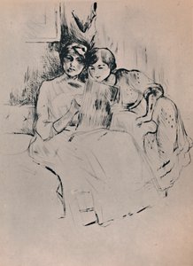 描画レッスン、c.1888-1890、1946。 作： Berthe Morisot