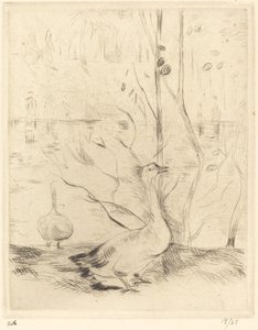 ブローニュの森を歩く 作： Berthe Morisot