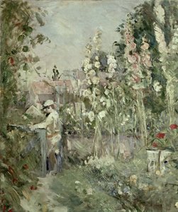 タチアオイの少年 作： Berthe Morisot