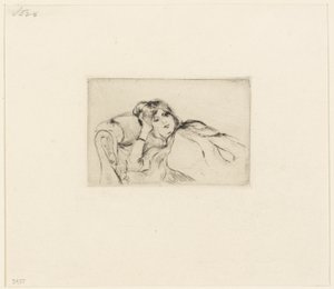 安静時の若い女性 作： Berthe Morisot