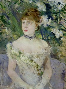 ボールガウンの若い女の子 作： Berthe Morisot