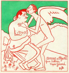 エドゥアール・ヘリオとレオン・ブルム（『ル・シャリヴァリ』にて 作： Bib (1856 1946)