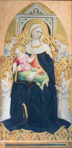 幼子と4人の天使を従えた聖母像 1433年頃 パネルにテンペラ、金箔