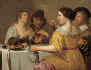 1630年から1640年にかけてのプレッツェルの引っ張り合い 作： Bijlert