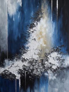 「ブルー・アイス」の抽象画 作： 
