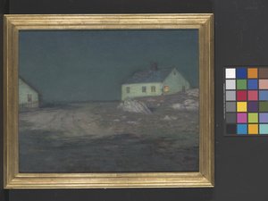 ハーバーライト（キャンバスに油彩） 作： Birge Harrison