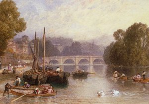「リッチモンド橋」、19 世紀 作： Birket Foster