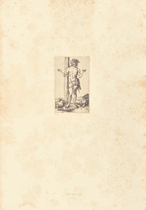 両手を広げた悲しみの男 作： Bisson Frères