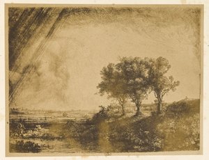 3本の木の風景 作： Bisson Frères