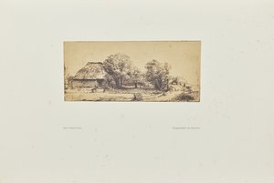 [納屋のある果樹園］ 作： Bisson Frères
