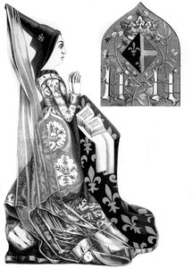 サヴォイのシャーロット1441-1483、フランスのルイ11世の女王、1849年。 作： Bisson and Cottard