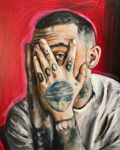 Mac Miller, c.2020 (Acrílico sobre tela)