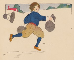 童謡：ジョージィ・ポチ（カラーリトグラフ） 作： Blanche Fisher Wright