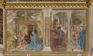 中央アベ、第4北スパン、羊飼いの礼拝、割礼、ボッカッチョ Boccaccino 1516-17年 作： Boccaccio Boccaccino