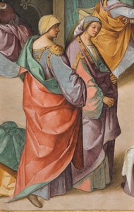 中央身廊、北側第2スパン、「聖母の誕生」 ボッカッチョ Boccaccino 1514-15年、詳細