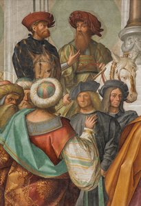 中央身廊、北側第2スパン、「聖母の結婚」 ボッカチーノ Boccaccino 1514-15年、詳細