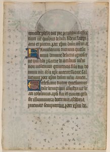 時間の本からの葉: テキスト (裏面) 作： Boethius Illuminator
