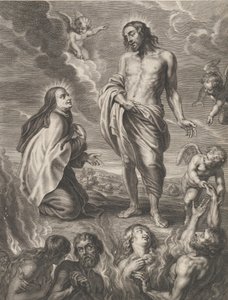 ベルナルディーノ・デ・メンドーサのために執り成すアビラの聖テレサ、カリフォルニア州。 1640-59。 作： Boetius Adams Bolswert