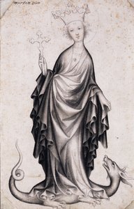 聖マーガレット、1410年頃 作： Bohemian Master