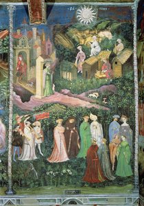 6月、1400年頃（フレスコ画） 作： Bohemian School
