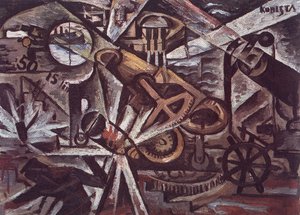 重砲の活躍 作： Bohumil Kubišta