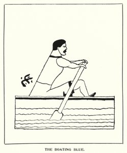 オックスフォード・クイップスThe Boating Blue（リトグラフ 作： Bohun Lynch
