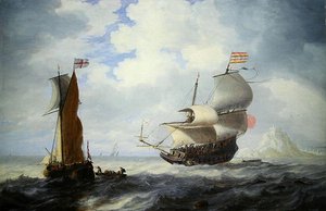 A Marine（油彩・キャンバス） 作： Bonaventura Peeters