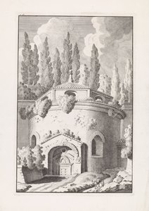 Ruïne van een Romeinse ronde tempel ローマの古代都市の遺物（シリーズタイトル） 作： Bonaventura van Overbeek
