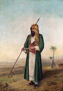 アラブのドレスを着たリチャードバートン卿、1853年頃