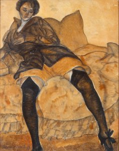 座っている女性c。 1918 作： Boris Dmitrievich Grigoriev