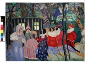 征服者（征服者）。 ボリス・ドミトリエヴィチ・グリゴリエフ (1886-1939) の作品、厚紙にグワッシュ 作： Boris Dmitrievich Grigoriev