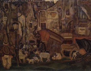 旧パリ、1913 作： Boris Dmitrievich Grigoriev