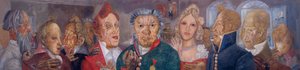 コメディの人物N.ゴーゴルによる政府検査官、1933-1934年 作： Boris Dmitrievich Grigoriev