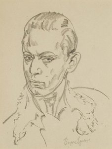 バレエダンサーおよび振付家のセルゲイリファー1905-1986の肖像 作： Boris Dmitrievich Grigoriev