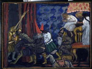 ボートショー。 ボリス・ドミトリエビッチ・グリゴリエフ (1886-1939) の作品、ダンボールにテンペラ 作： Boris Dmitrievich Grigoriev