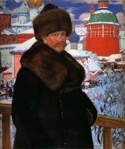 自画像」、1912年。 作： Boris Mikhailovich Kustodiev
