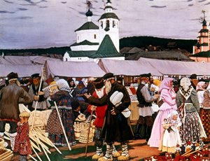 フェア 作： Boris Mikhailovich Kustodiev