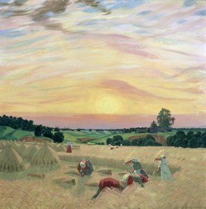 収穫、1914 作： Boris Mikhailovich Kustodiev