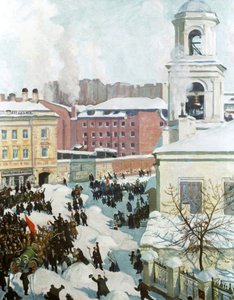 1917年2月27日、1917年。 作： Boris Mikhailovich Kustodiev