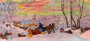 Shrove-Tide、1916年、1939年。 作： Boris Mikhailovich Kustodiev