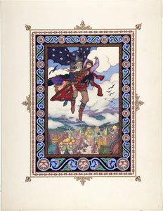 童話「マリア・モレーヴナ」の挿絵（ズヴォーリキン、ボリス・ヴァシリエヴィチ（1872-1935年以降）、1925年頃 - カラーリトグラフ、27,3×20,5 - 個人蔵 作： Boris Vasilievich Zvorykin