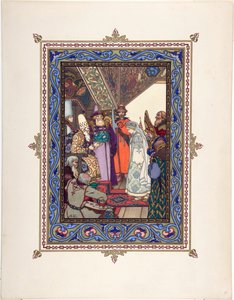 Snegourotchka ( ou Snegourka, la Fille de neige) - 童話「スネグロッホカ」の挿絵 par Zvorykin, Boris Vasilievich (1872-after 1935), c. 1925 - カラーリトグラフ, 27,3x20,5 - Private Collection