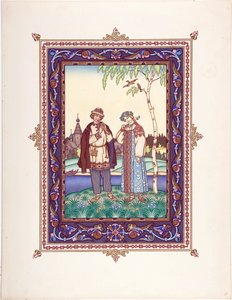 Snegourotchka ( ou Snegourka, la Fille de neige) - 童話「スネグロッホカ」の挿絵 par Zvorykin, Boris Vasilievich (1872-after 1935), c. 1925 - カラーリトグラフ, 27,3x20,5 - Private Collection 作： Boris Vasilievich Zvorykin