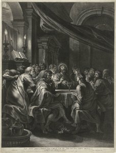 最後の晩餐でのキリストと使徒たち 作： Boëtius Adamsz. Bolswert