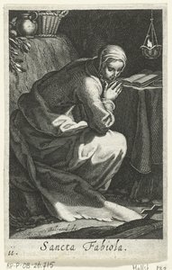 隠者としてのローマの聖ファビオラ Sancta Fabiola (オブジェクトのタイトル) 隠者（シリーズタイトル） Sacra Eremus Ascetriarum (シリーズタイトル) 作： Boëtius Adamsz. Bolswert