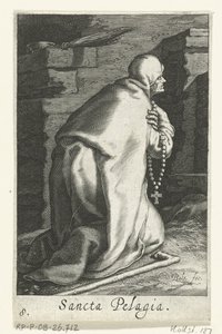 隠者としてのアンティオキアの聖ペラギア Sancta Pelagia (オブジェクトのタイトル) 隠者（シリーズタイトル） Sacra Eremus Ascetriarum (シリーズタイトル)