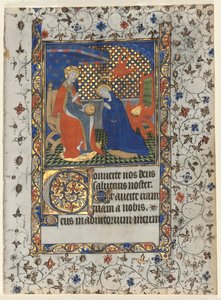 ブック・オブ・アワーズのビフォリオ：聖母の戴冠式、c。 1415年。 作： Boucicaut Master