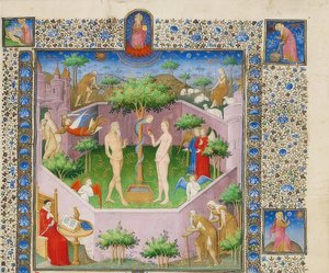 アダムとイブの物語。 1413-15年頃