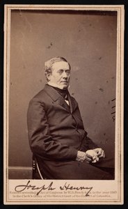 ジョセフ ヘンリー 1797 ～ 1878 年の肖像、1865 年。